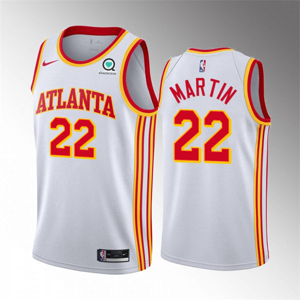 Mens Atlanta Hawks #22 Tyrese Martin 2021-22 White Association Edition Swingman Jersey