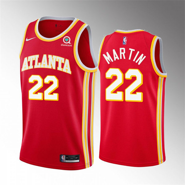 Mens Atlanta Hawks #22 Tyrese Martin Red 2021-22 Icon Edition Swingman Jersey