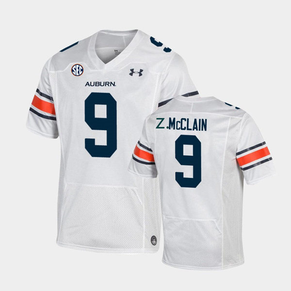 Mens Auburn Tigers #9 Zakoby McClain White Under Armour College Football Jersey