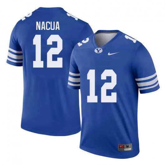 Mens BYU Cougars #12 Puka Nacua Nike Royal College Football Game Jersey