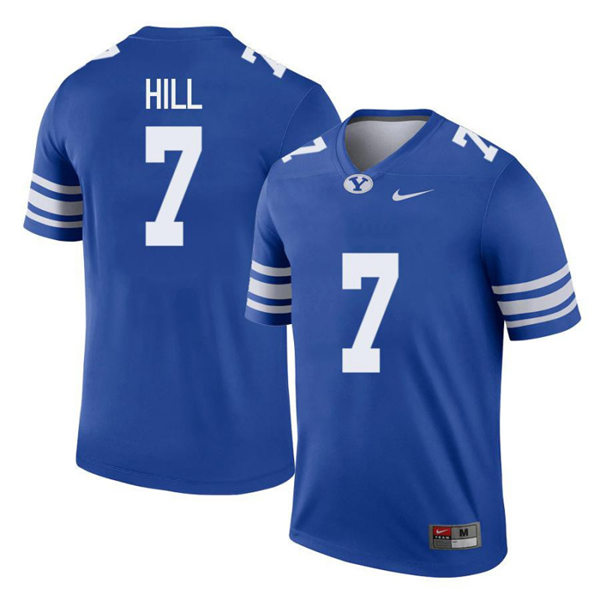 Mens BYU Cougars #7 Taysom Hill Nike Royal College Football Game Jersey