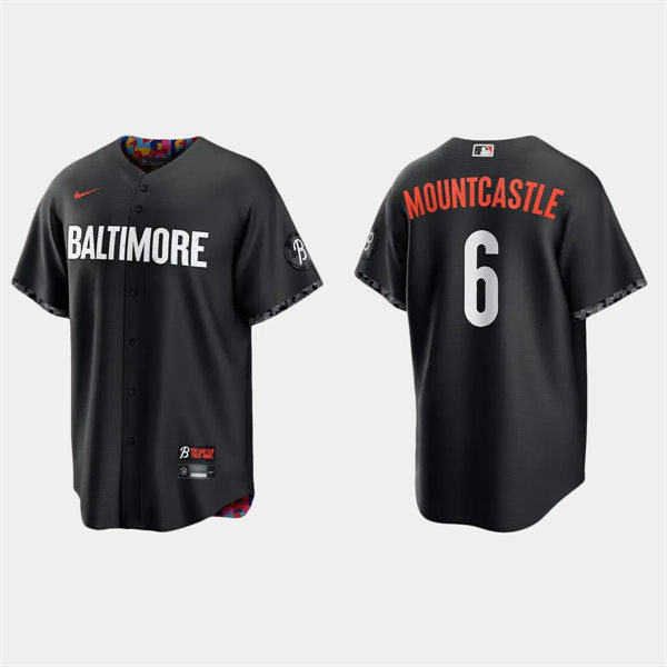 Mens Baltimore Orioles #6 Ryan Mountcastle Black 2023 City Connect Jersey