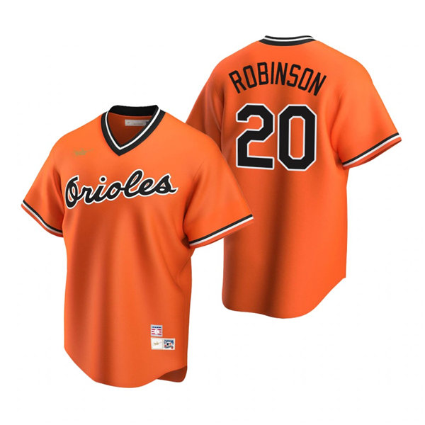 Mens Baltimore Orioles Retired Player #20 Frank Robinson Nike Orange Cooperstown Collection