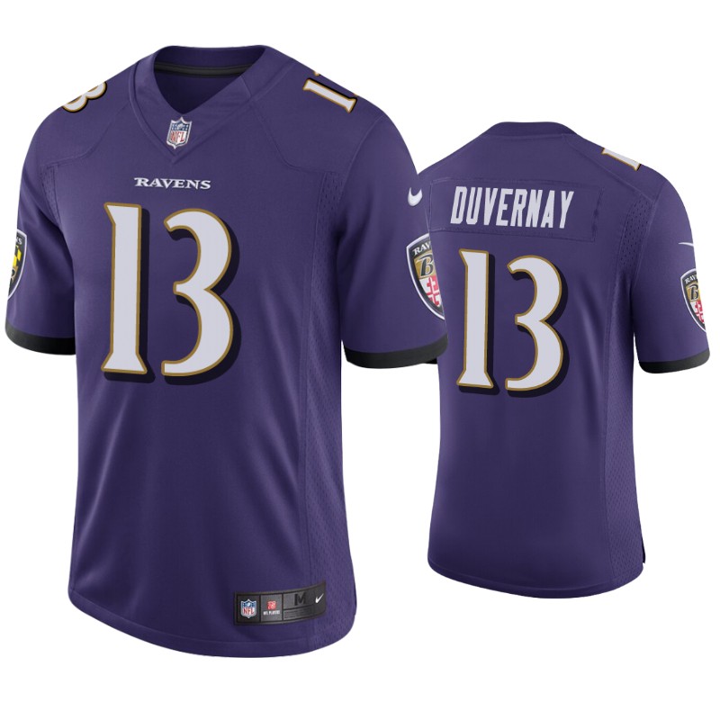 Mens Baltimore Ravens #13 Devin Duvernay Nike Purple Vapor Limited Player Jersey
