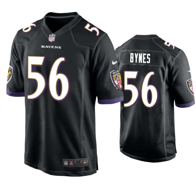 Mens Baltimore Ravens #56 Josh Bynes Nike Black Alternate Vapor Limited Player Jersey