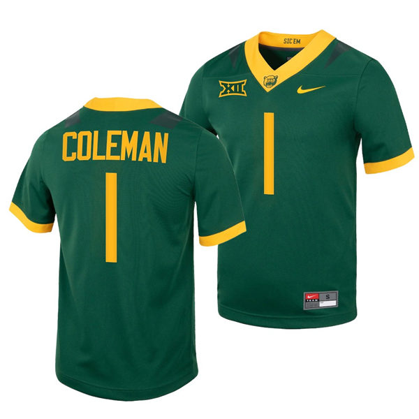 Mens Baylor Bears #1 Corey Coleman Nike Green College Football Game Jersey