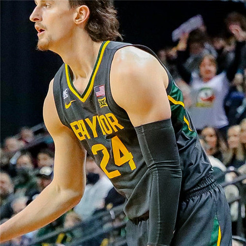 Mens Baylor Bears #24 Matthew Mayer Nike Charcoal College Basketball Game Jersey