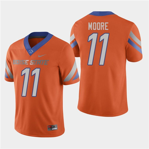 Mens Boise State Broncos #11 KELLEN MOORE Nike Oragne College Football Jersey