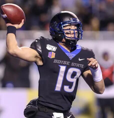 Mens Boise State Broncos #19 Hank Bachmeier Nike Royal College Football Jersey。