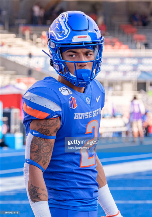 Mens Boise State Broncos #2 Khalil Shakir Nike Royal College Football Jersey