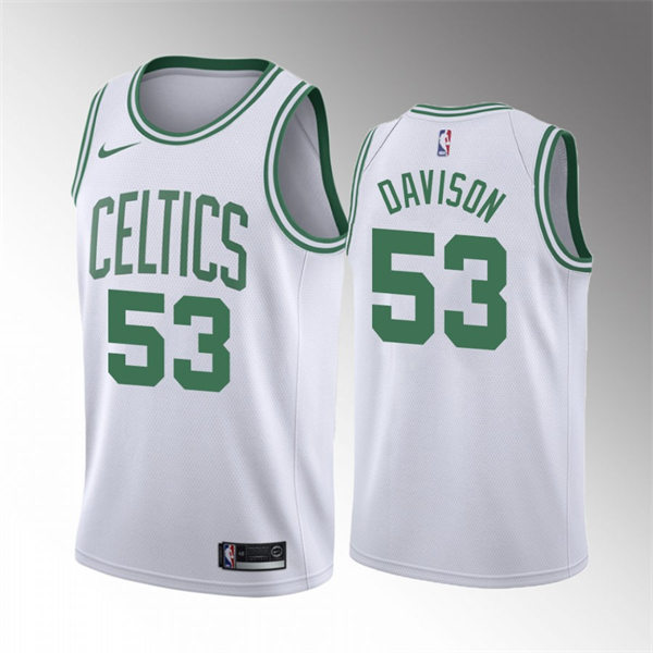 Mens Boston Celtics #53 JD Davison III White 2021-22 Diamond Badge Association Edition Swingman Jersey