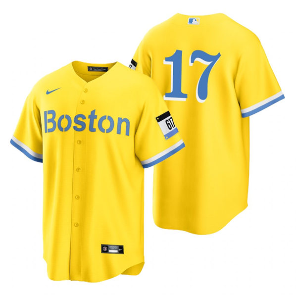 Mens Boston Red Sox #17 Nathan Eovaldi 2021 Nike MLB City Connect Jersey