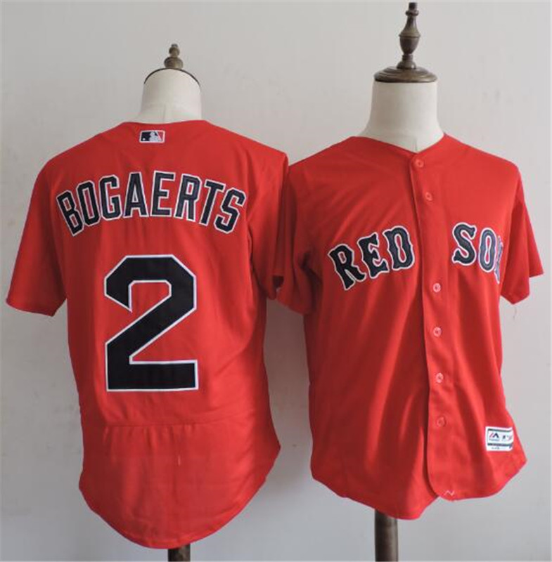 Mens Boston Red Sox #2 Xander Bogaerts Majestic Flex Base Baseball Jersey