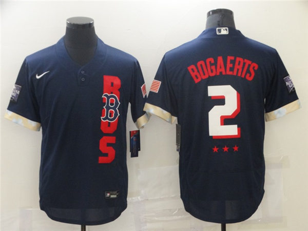 Mens Boston Red Sox #2 Xander Bogaerts Nike Navy 2021 MLB All-Star Game American League Jerseys