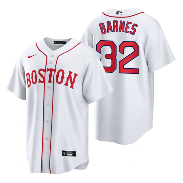 Mens Boston Red Sox #32 Matt Barnes White 2021 Patriots' Day Replica Jersey