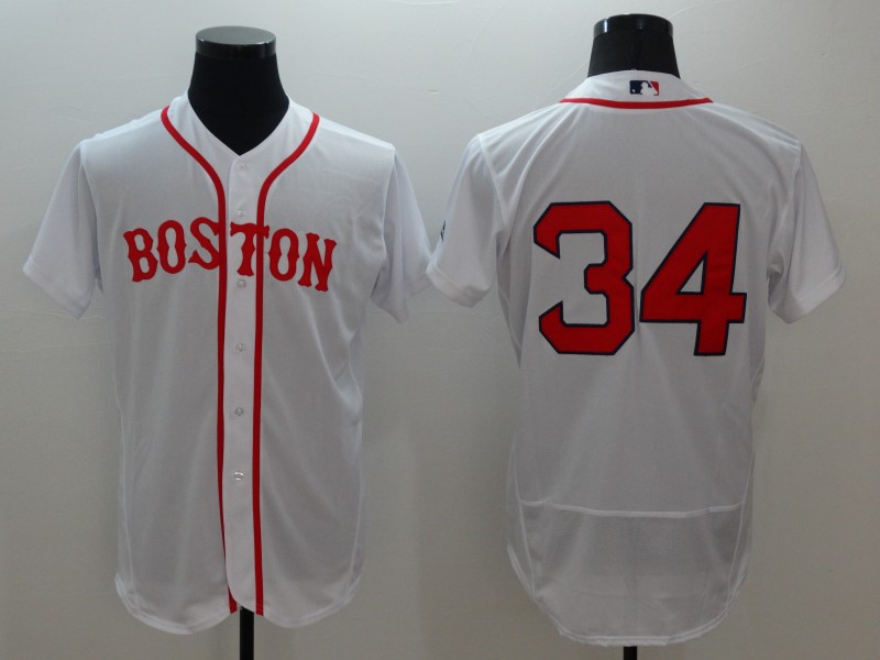 Mens Boston Red Sox #34 David Ortiz White Majestic Cool Base Baseball Jerseys