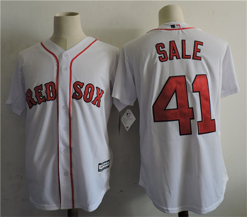 Mens Boston Red Sox #41 Chris Sale Majestic Cool Base Baseball Jerseys