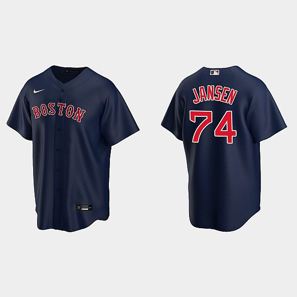 Mens Boston Red Sox #74 Kenley Jansen Nike Navy Alternate Cool Base Jersey