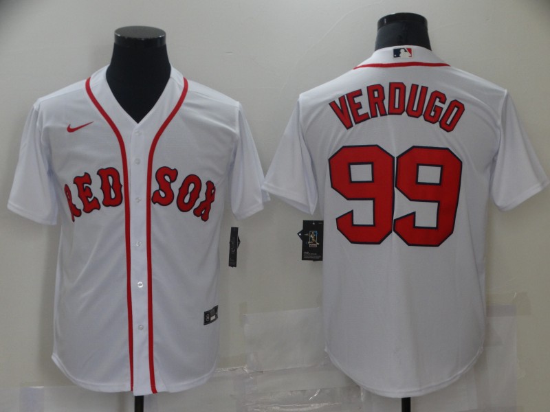 Mens Boston Red Sox #99 Alex Verdugo Nike White Home Cool Base Jerseys