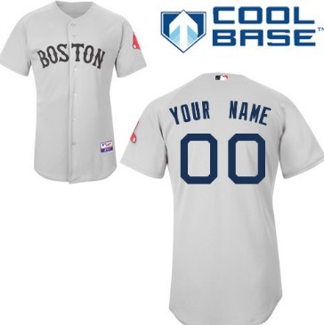 Mens Boston Red Sox Customized Gray Jersey