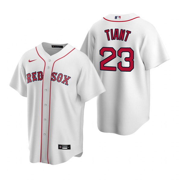 Mens Boston Red Sox Retired Player #23 Luis Tiant Nike White Home Cool Base Jersey