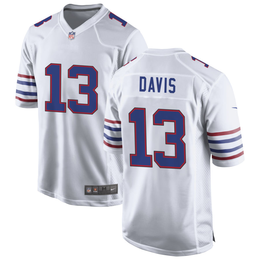 Mens Buffalo Bills #13 Gabriel Davis Nike White Alternate Retro Vapor Limited Jersey