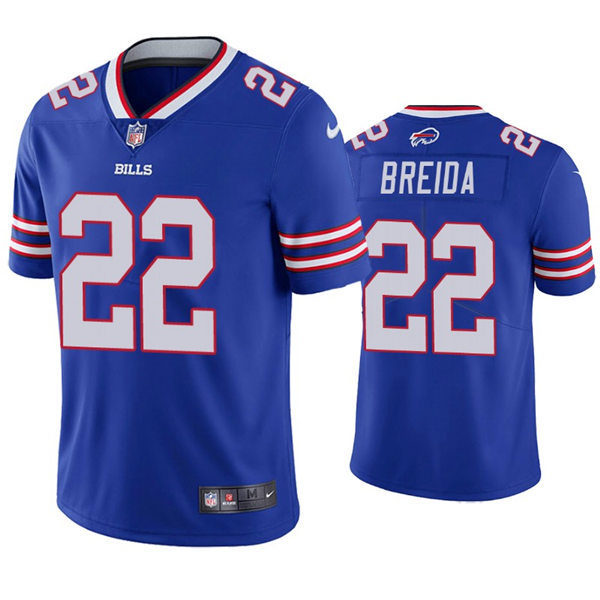 Mens Buffalo Bills #22 Matt Breida Nike Royal Vapor Limited Jersey