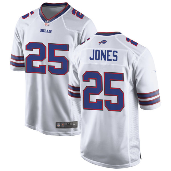 Mens Buffalo Bills #25 Taiwan Jones Nike White Vapor Limited Jersey