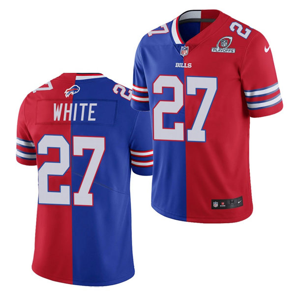 Mens Buffalo Bills #27 Tre'Davious White Nike Royal Red Split Two-Tone Jersey
