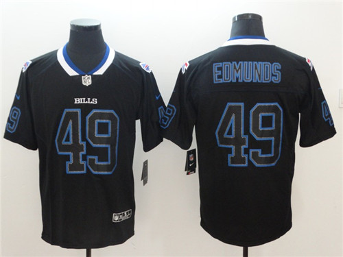 Mens Buffalo Bills #49 Tremaine Edmunds Nike Lights Out Black Limited Stitched Jersey