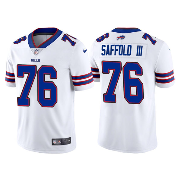 Mens Buffalo Bills #76 Rodger Saffold III Nike White Away Vapor Limited Jersey
