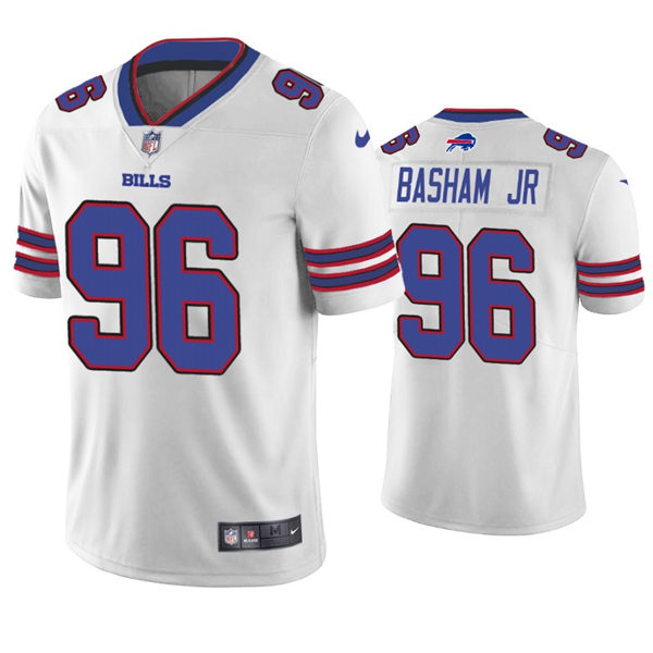 Mens Buffalo Bills #96 Carlos Basham Jr. Nike White Vapor Limited Jersey