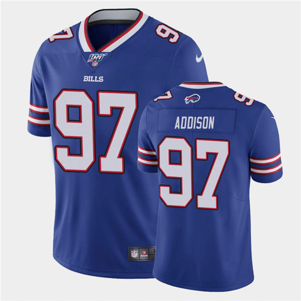 Mens Buffalo Bills #97 Mario Addison Nike Royal Vapor Limited Jersey