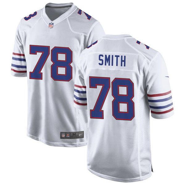 Mens Buffalo Bills Retired Player #78 Bruce Smith Nike White Alternate Retro Vapor Limited Jersey