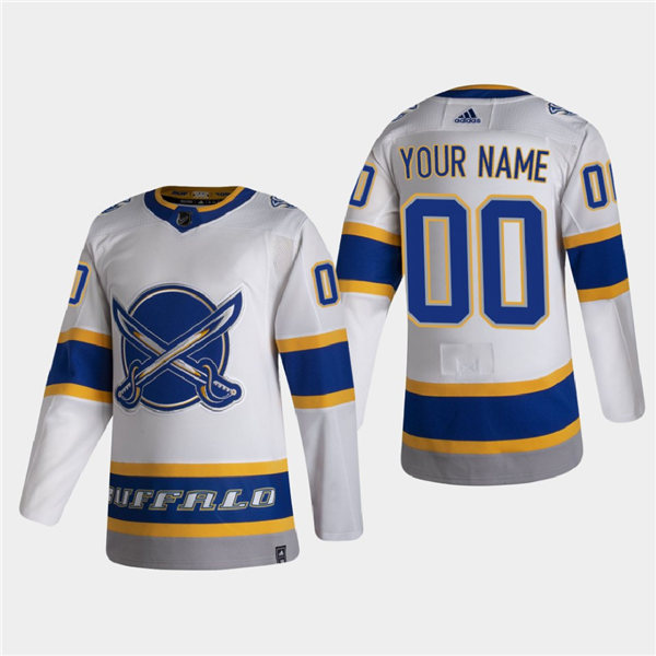 Mens Buffalo Sabres Custom Dominik Hasek Danny Gare Pat LaFontaine Alexander Mogilny Jim Kelley 2020-21 NHL Reverse Retro Special Edition Jersey Stitched