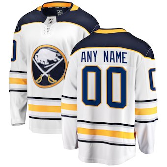 Mens Buffalo Sabres Custom Dylan Cozens Rasmus Dahlin Rasmus Ristolainen Jeff Skinner White Navy Away Stitched