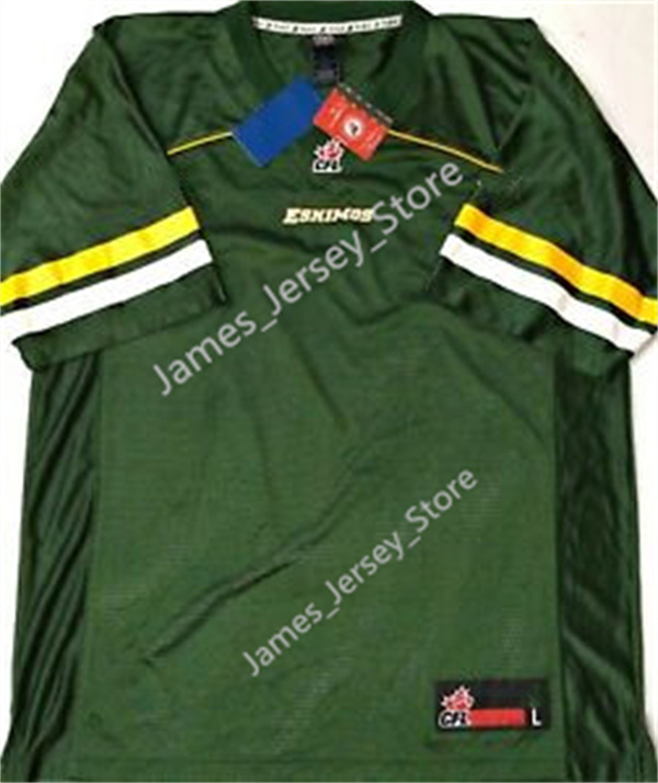 Mens CFL Edmonton Elks Custom 2020 New Era Third Green EE Football Jersey