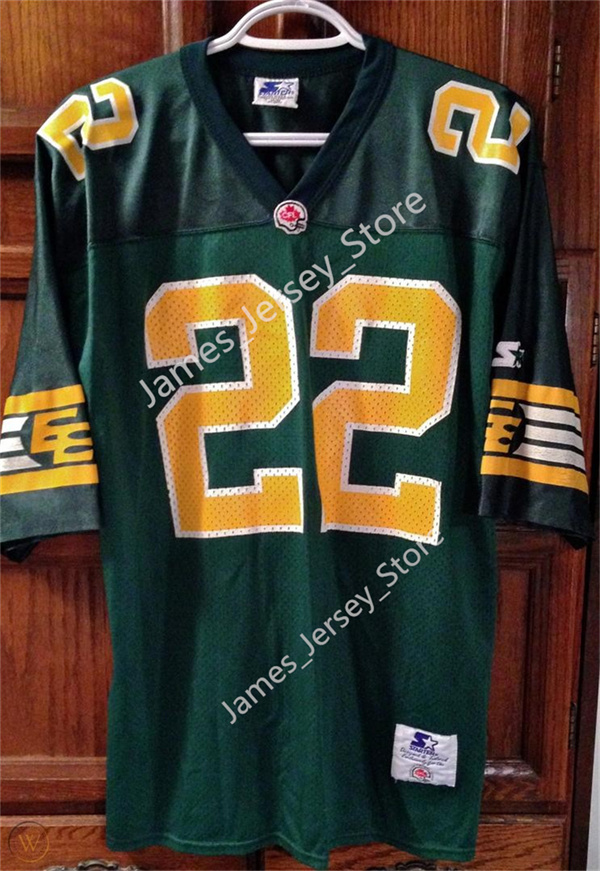Mens CFL Edmonton Elks Custom 2020 New Era Third Green EE Stitched Football Jerseys