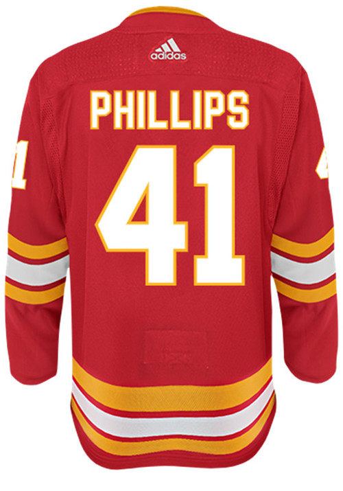 Mens Calgary Flames #41 Matthew Phillips adidas Red Alternate Stitched Jersey