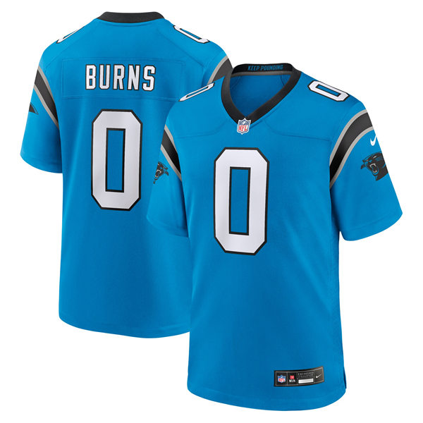 Mens Carolina Panthers #0 Brian Burns 2023 Nike Blue Vapor Untouchable Limited Jersey