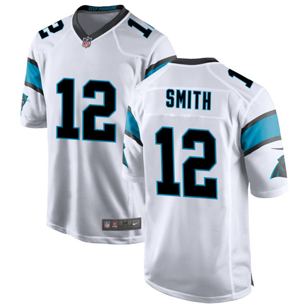 Mens Carolina Panthers #12 Shi Smith Nike White Vapor Untouchable Limited Jersey