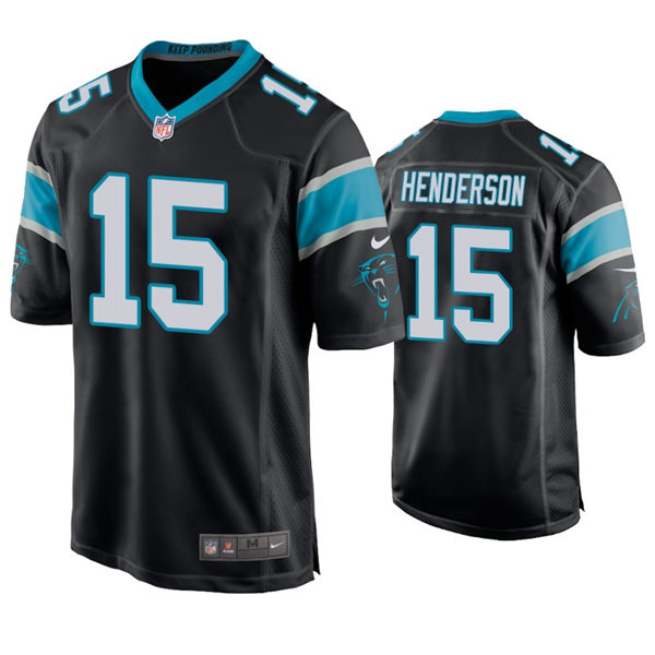 Mens Carolina Panthers #15 C. J. Henderson Nike Black Vapor Untouchable Limited Jersey
