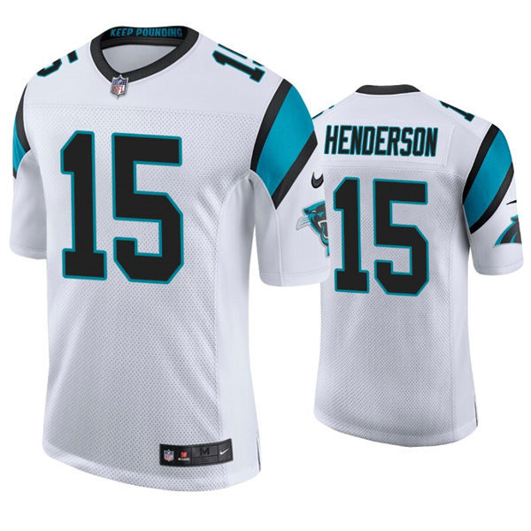 Mens Carolina Panthers #15 C. J. Henderson Nike White Vapor Untouchable Limited Jersey