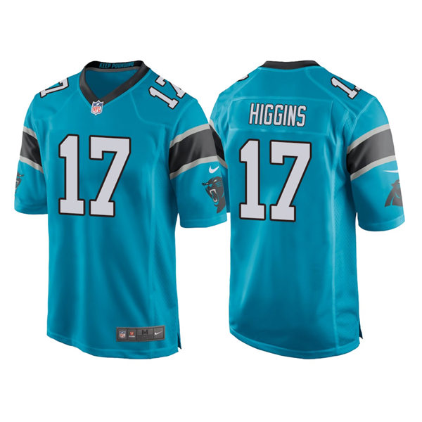Mens Carolina Panthers #17 Rashard Higgins Nike Blue Vapor Untouchable Limited Jersey
