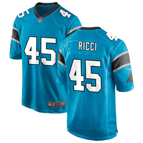 Mens Carolina Panthers #45 Giovanni Ricci Nike Blue Vapor Untouchable Limited Jersey