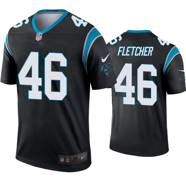 Mens Carolina Panthers #46 Thomas Fletcher Nike Black Vapor Untouchable Limited Jersey