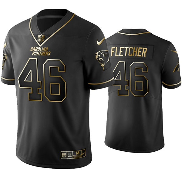 Mens Carolina Panthers #46 Thomas Fletcher Nike Blue Vapor Untouchable Limited Jersey