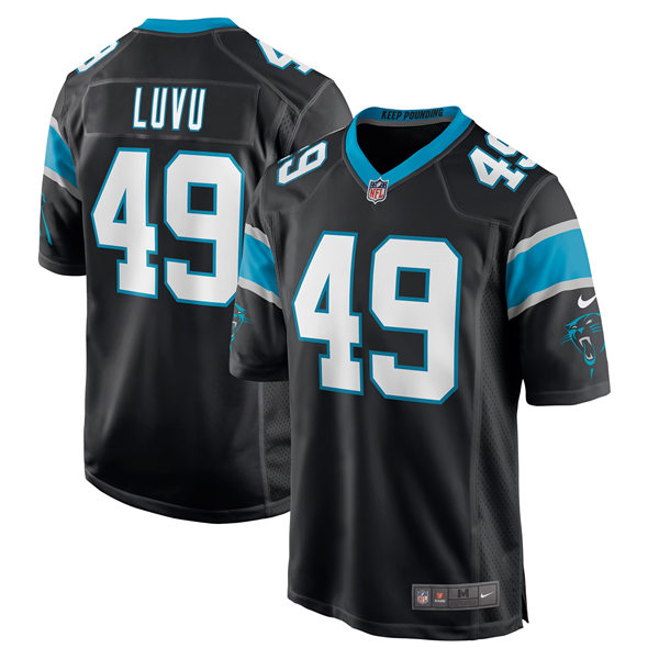 Mens Carolina Panthers #49 Frankie Luvu Nike Black Vapor Untouchable Limited Jersey