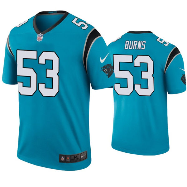 Mens Carolina Panthers #53 Brian Burns Nike Blue Vapor Untouchable Limited Jersey