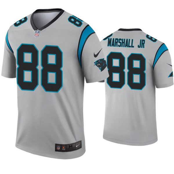 Mens Carolina Panthers #88 Terrace Marshall Jr. Nike Grey Inverted Legend Jersey